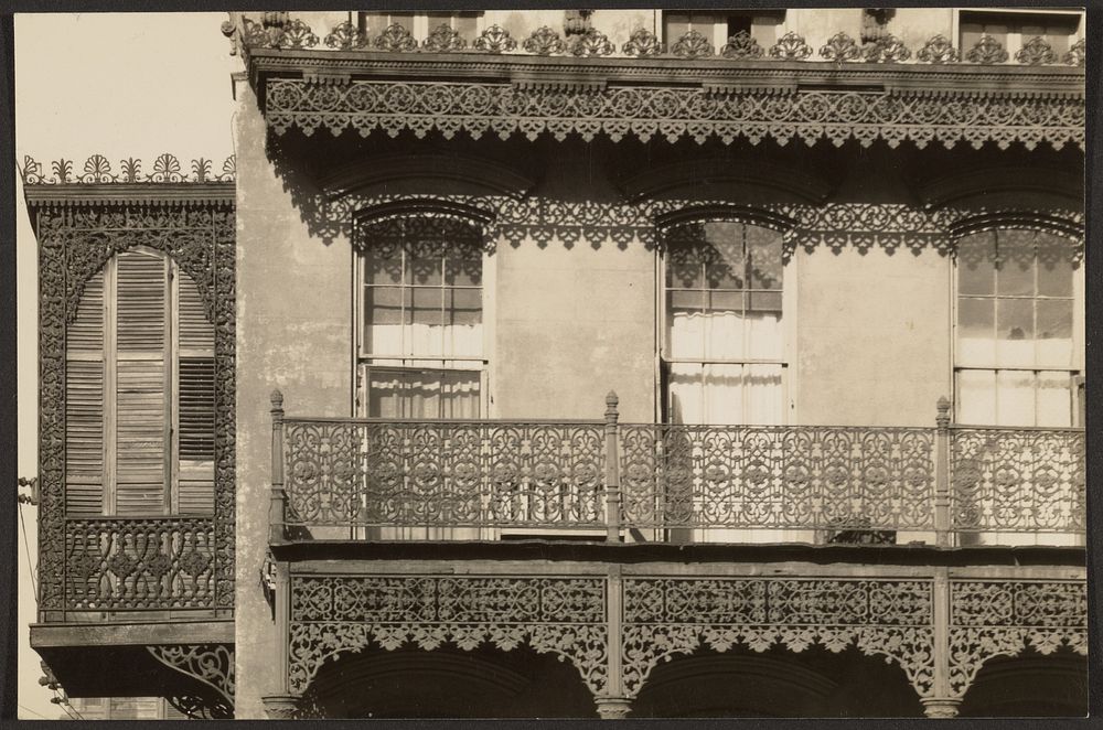 House with Cast Iron Grill Work, New Orleans, Louisiana by Walker Evans