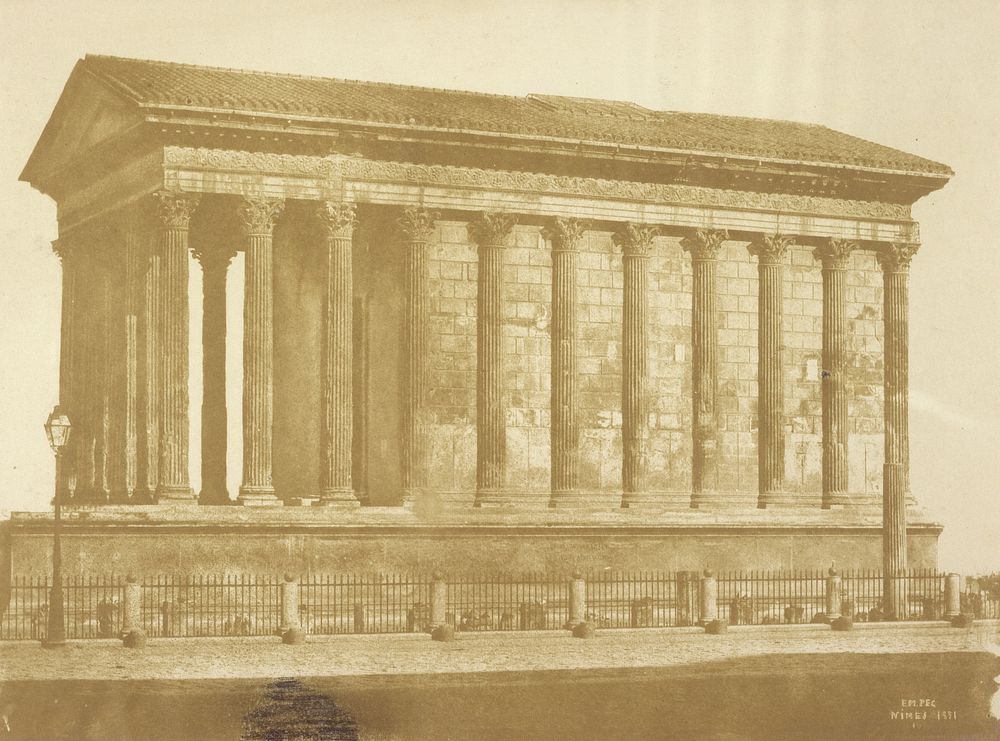 The Maison Carrée in Nîmes (antique Roman temple) by Pierre Émile Joseph Pécarrère