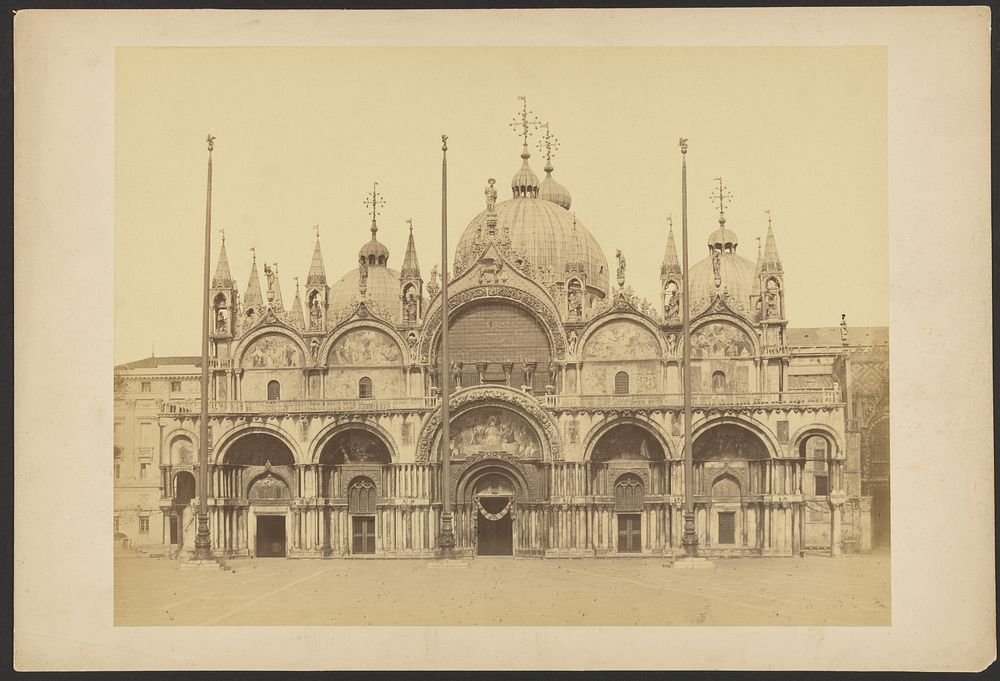 Facade principale de la Basilique de Saint Marc by Carlo Ponti
