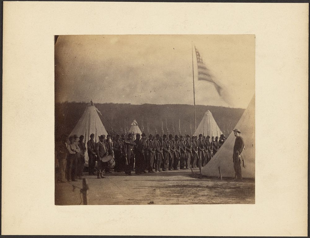 Union soldiers at camp