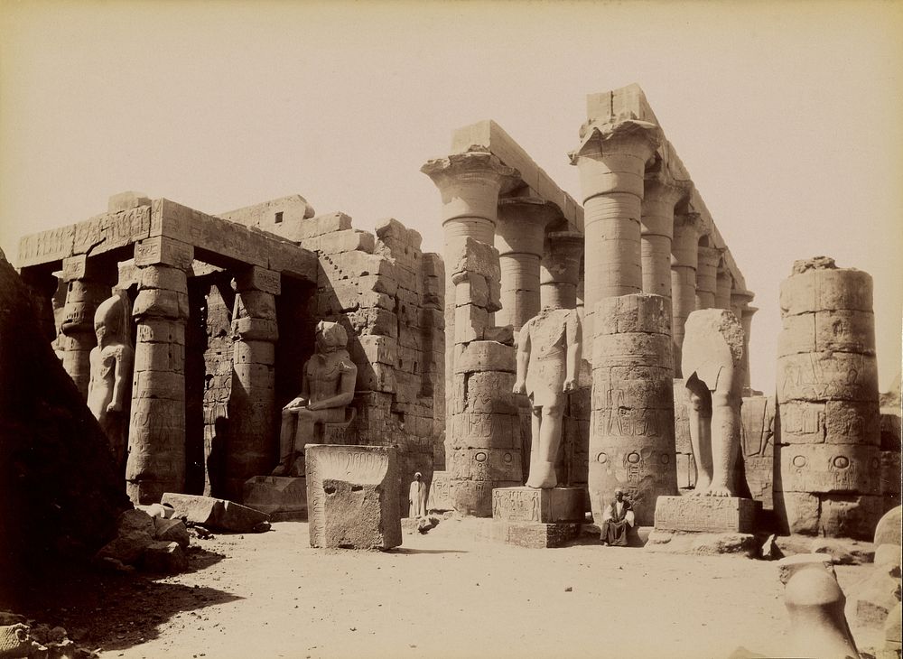 North Side of the Temple of Amenhotep at Luxor] / [Luxor, Temple d'Amenoflin Cote Nord by Antonio Beato