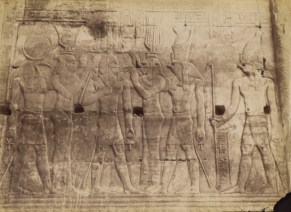 Kom Ombos, The Coronation of Ptolemy] / [Kom Ombos, Le Courenement de Ptolomee by Antonio Beato