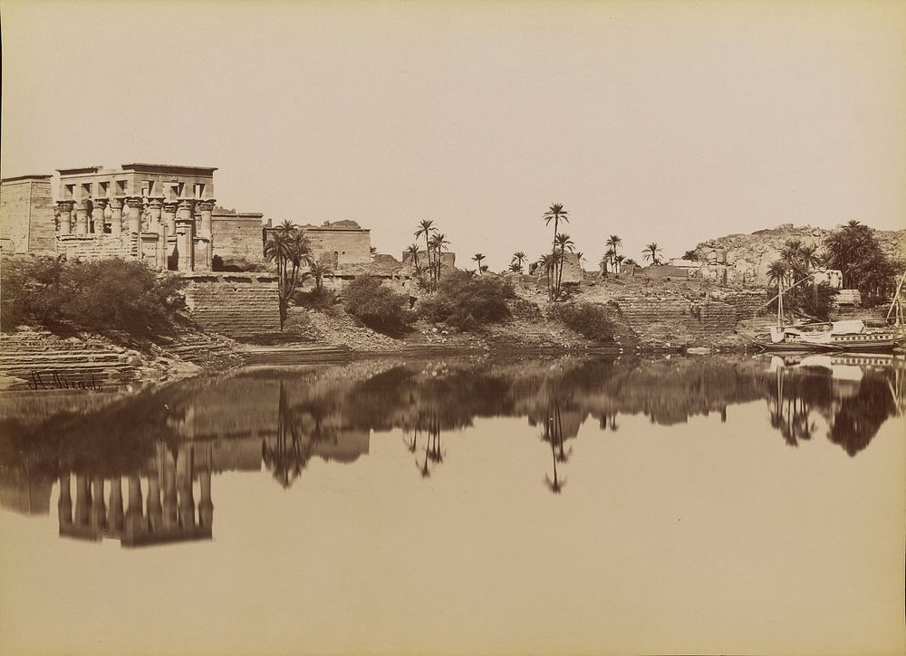 West View of Philae] / [Phile, Vue d'Ouest by Antonio Beato