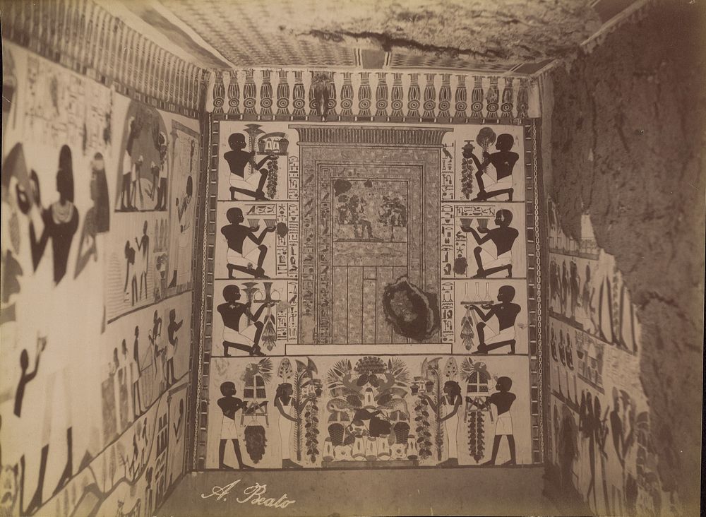 Interior of the Tomb of Nakht] / [Interieur du Tombeau Nakht by Antonio Beato