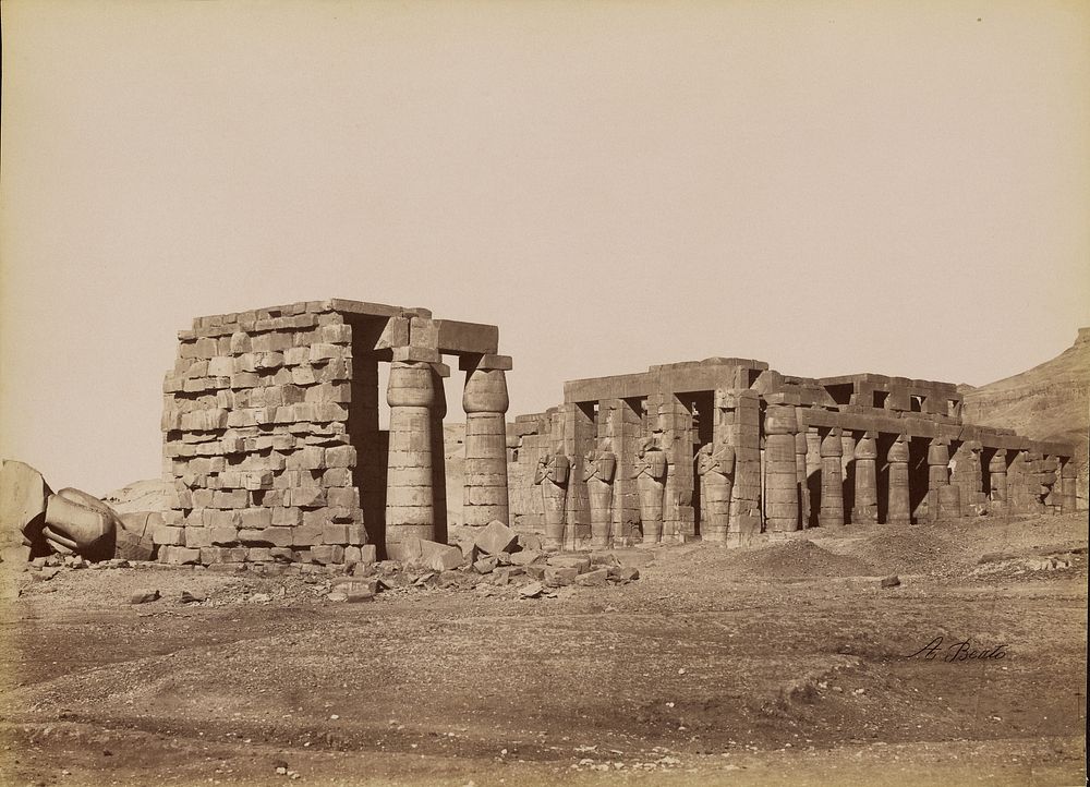 General View of Temple of Ramses]/ [Ramesseum Vue Generale by Antonio Beato