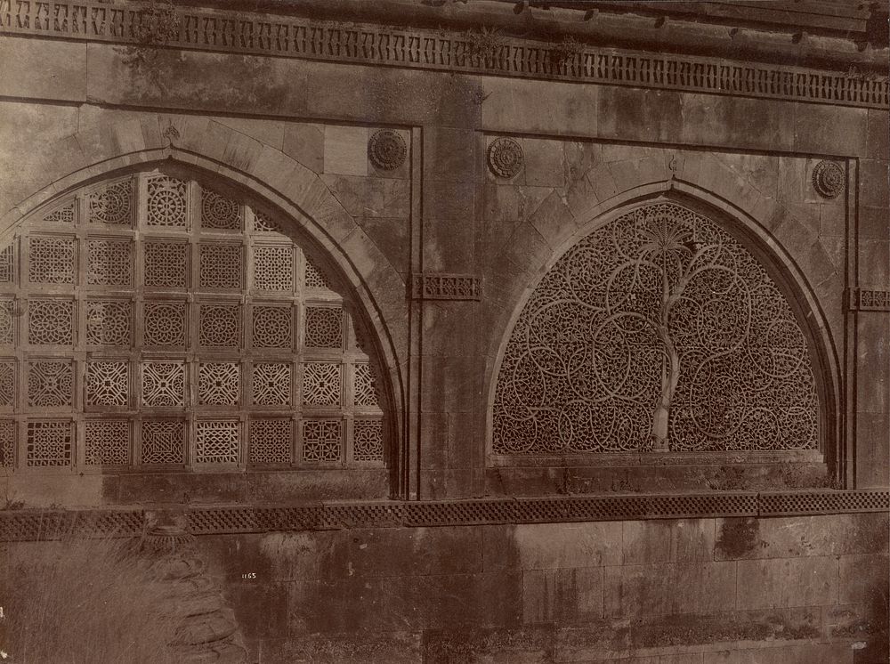 Screens in the Ruby Bastion, Left Side Window, Ahmedabad by Lala Deen Dayal