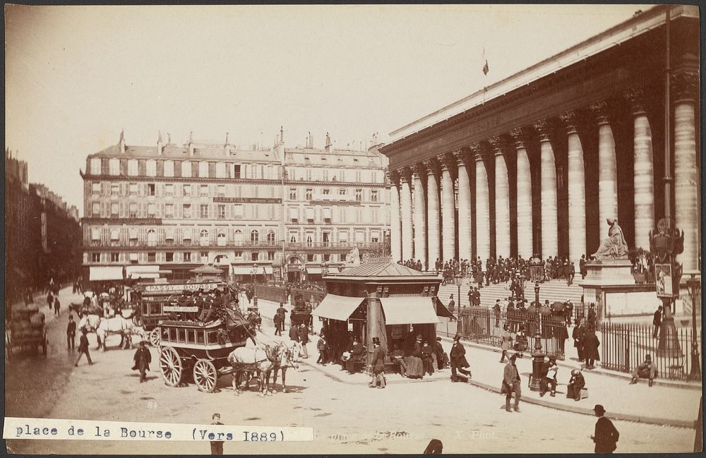 La place de la Bourse by Neurdein Frères