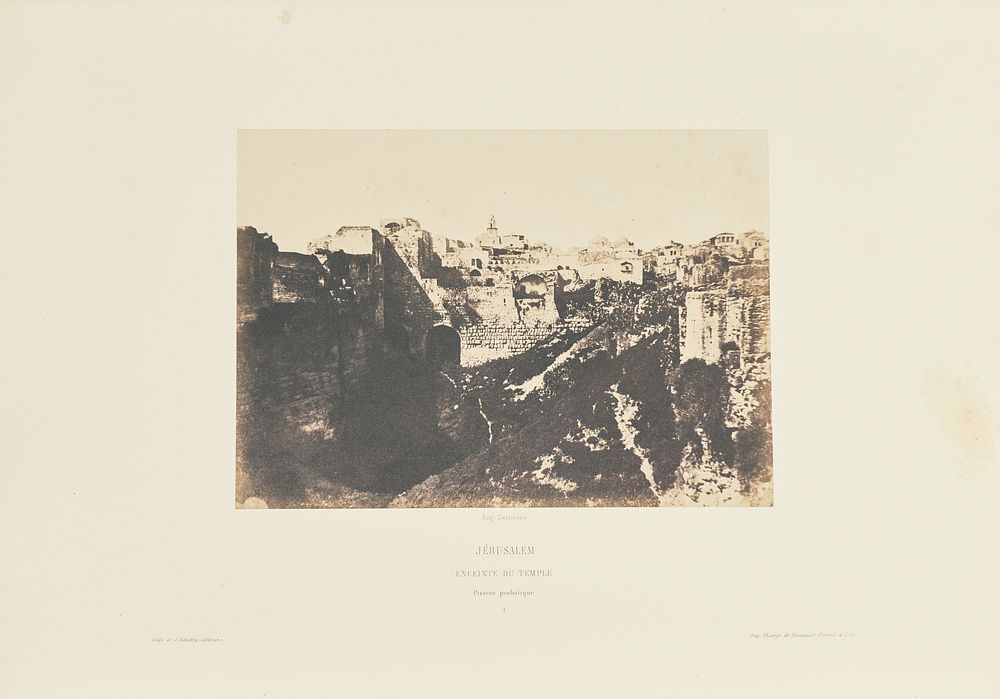 Jérusalem. Enceinte du Temple. Piscine probatique 1 by Auguste Salzmann and Louis Désiré Blanquart Evrard