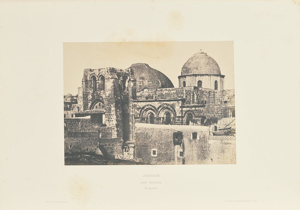 Jérusalem. Saint Sépulcre. Vue générale. by Auguste Salzmann and Louis Désiré Blanquart Evrard