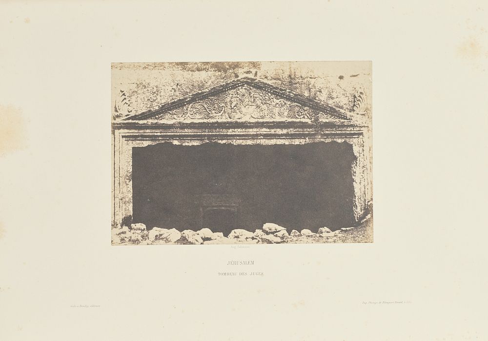 Jérusalem. Tombeau des Juges by Auguste Salzmann and Louis Désiré Blanquart Evrard