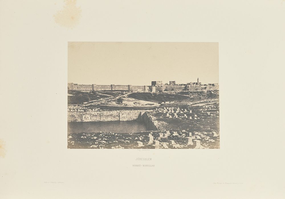 Jérusalem. Birket - Mamillah by Auguste Salzmann and Louis Désiré Blanquart Evrard