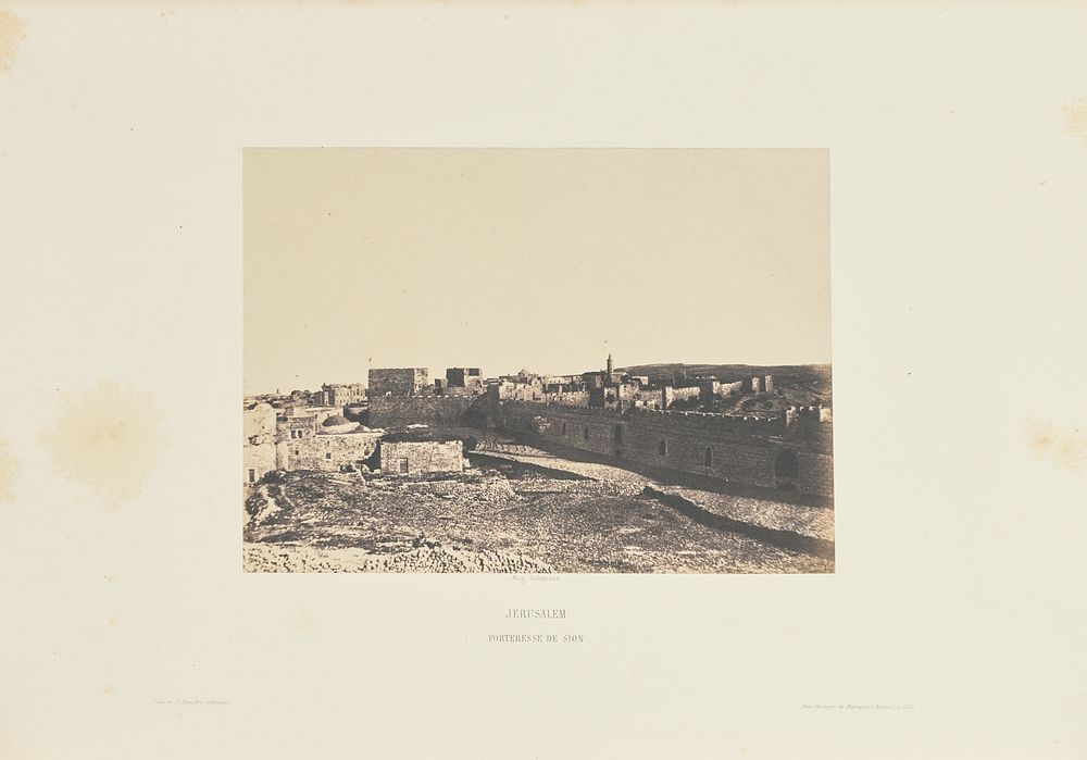 Jerusalem. Forteresse de Sion by Auguste Salzmann and Louis Désiré Blanquart Evrard
