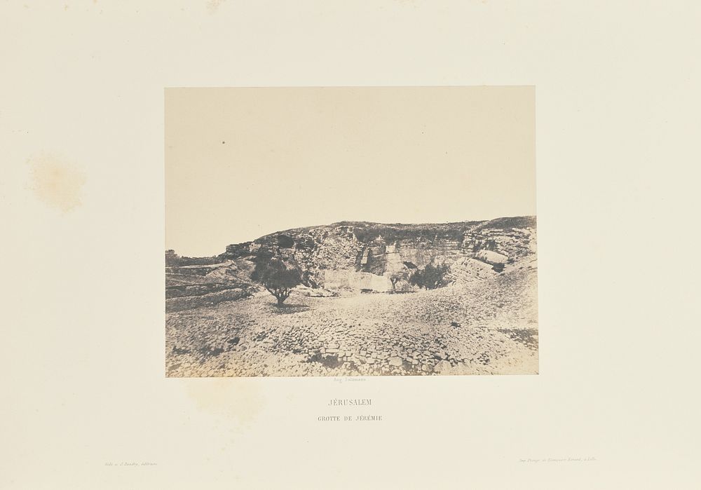 Jérusalem. Grotte de Jérémie by Auguste Salzmann and Louis Désiré Blanquart Evrard