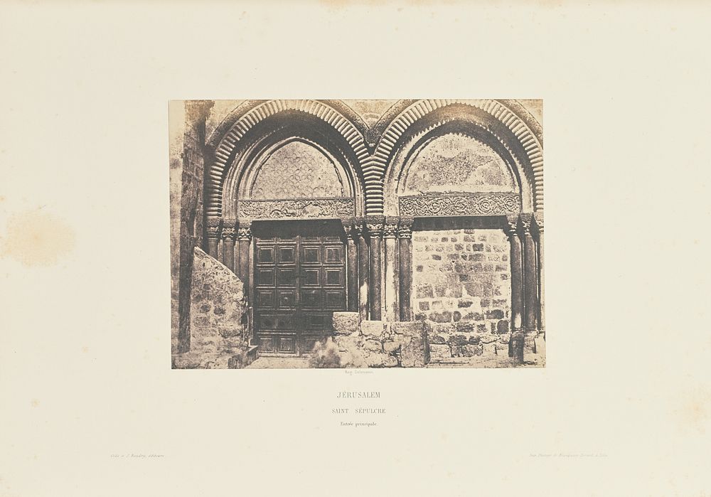 Jérusalem. Saint Sépulcre. Entrée principale by Auguste Salzmann and Louis Désiré Blanquart Evrard
