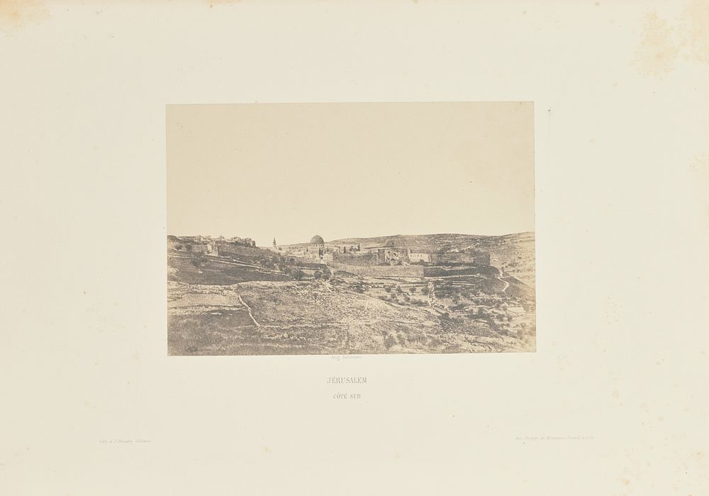 Jérusalem. Côté Sud by Auguste Salzmann and Louis Désiré Blanquart Evrard