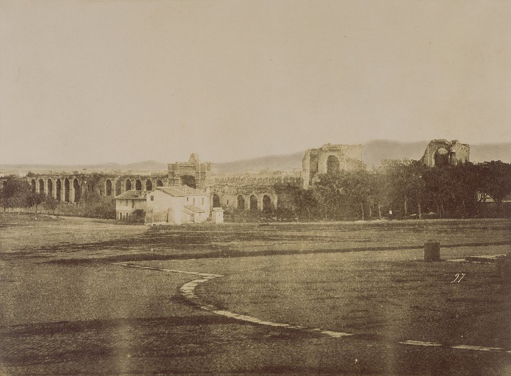 Acqueduct in the Roman Campagne near Albin Hills by Firmin Eugène Le Dien and Gustave Le Gray