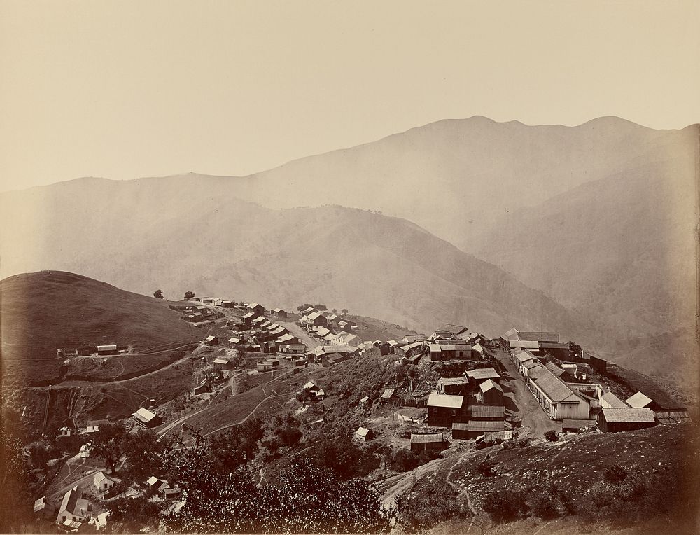 The Town on the Hill, New Almaden by Carleton Watkins