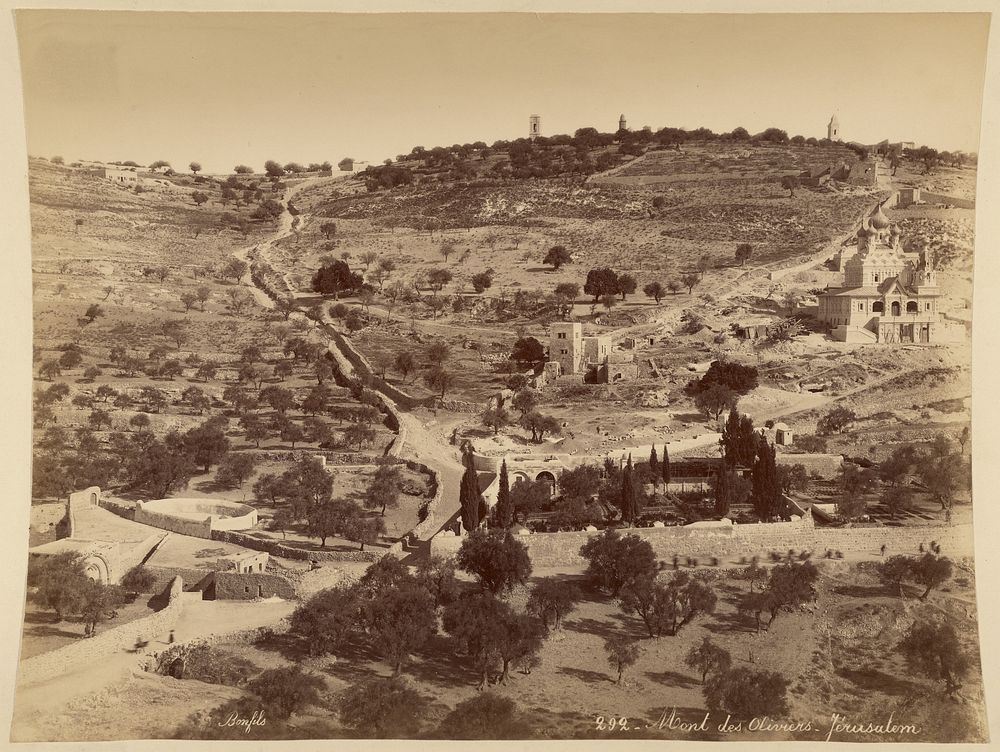 Mont des Oliviers, Jérusalem by Félix Bonfils