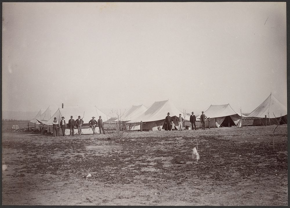 Tents with 10 Figures and Child by George Davidson and Carleton Watkins