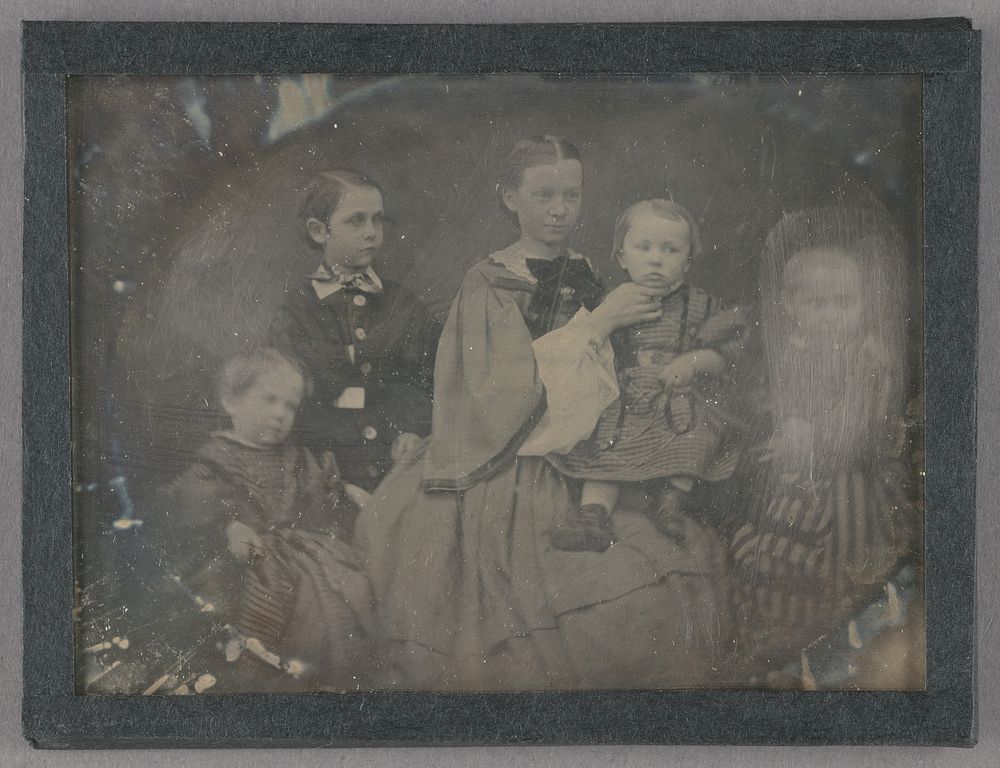 Portrait of a Woman with Her Four Children by Bertha Wehnert Beckmann