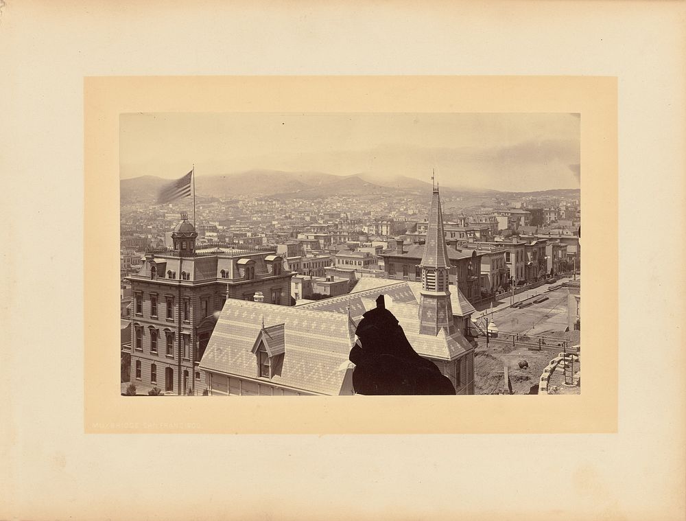 View Looking South and West from Windows of Leland Stanford's House by Eadweard J Muybridge