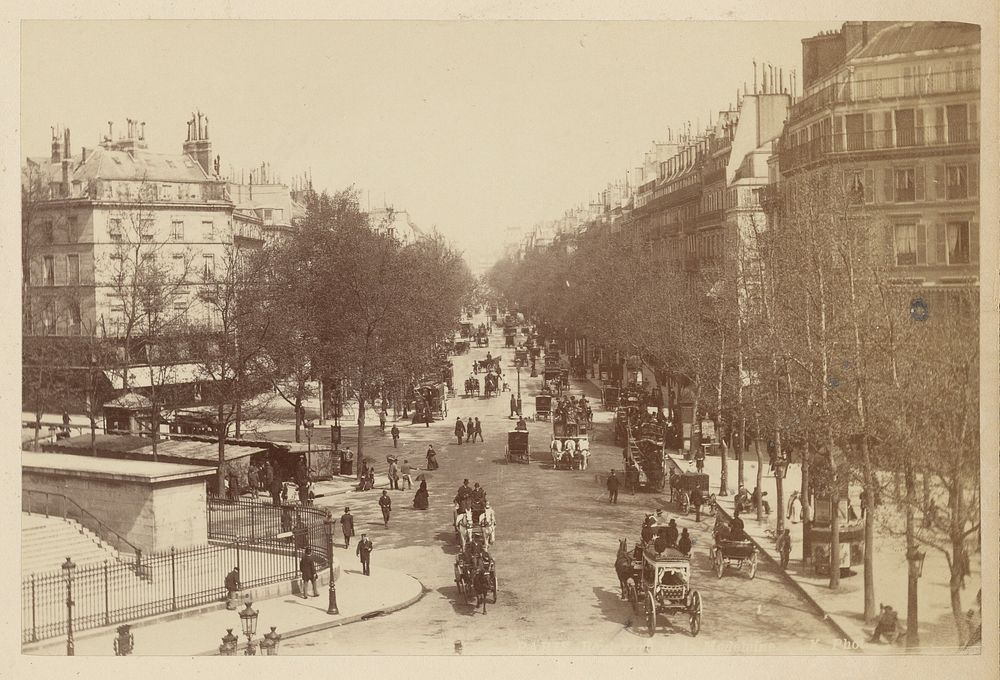 Paris, Boulevard de la Madeleine by Neurdein Frères