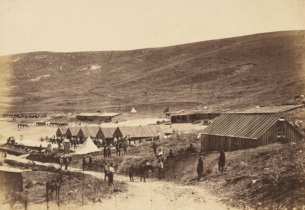 Camp of the 4th Light Dragoons. by Roger Fenton