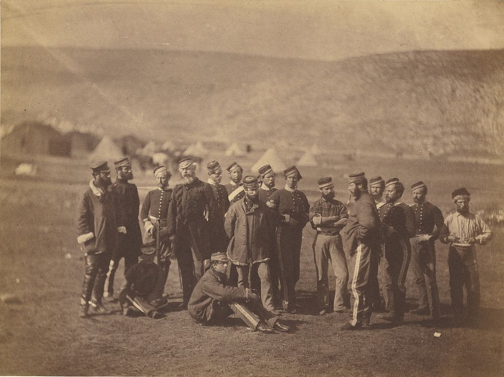 Col. Doherty, Officers and Men. 13th Light Dragoons. by Roger Fenton