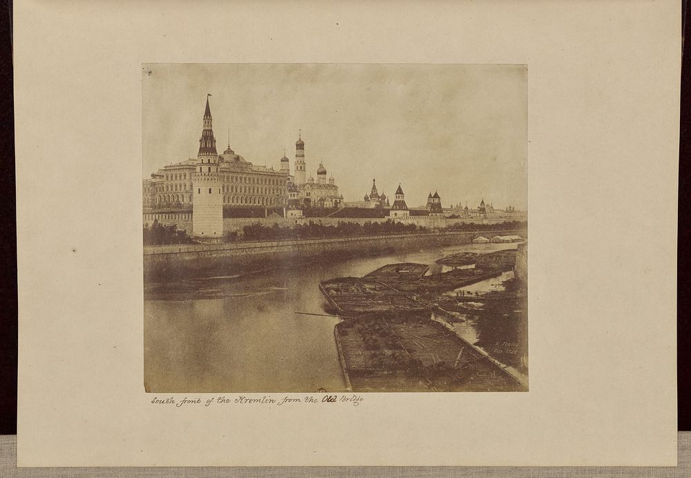 South Front of the Kremlin from the Old Bridge by Roger Fenton