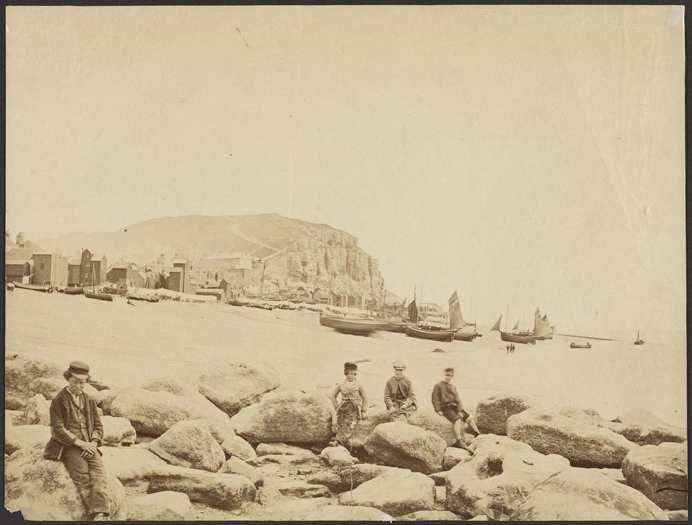Harbor View with Little Boys, Possibly Hastings