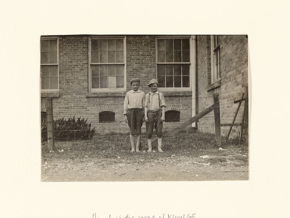 Herbert, a Doffer, and Walter, a Spinner, Cotton Mill, Magnolia, Mississippi by Lewis W Hine