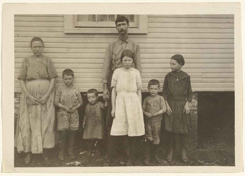 Gracie Clark, Spinner, With Her Family, Hunstville, Alabama by Lewis W Hine