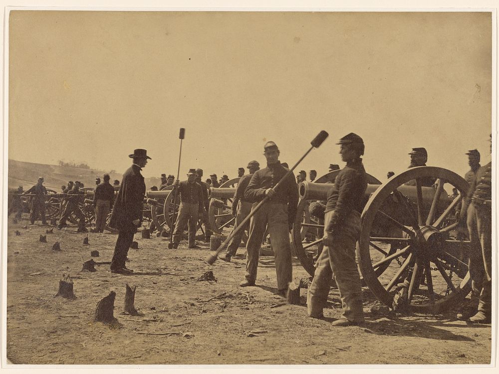 First Artillery New York, Chancellorsville, Virginia by A J Russell