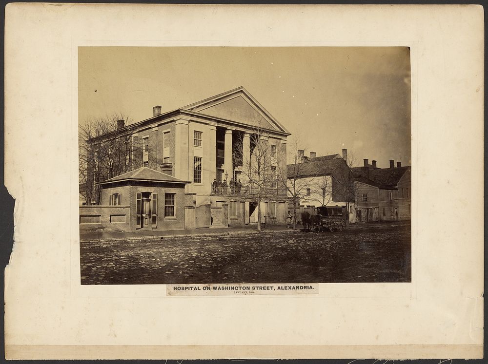 Hospital on Washington Street, Alexandria. January, 1865. by A J Russell