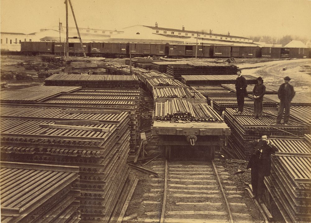 Rails of the Manassas Gap Railroad, Alexandria Va. by A J Russell