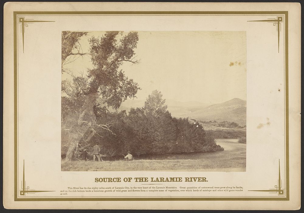 Source of the Laramie River. [Wyoming]. by A J Russell