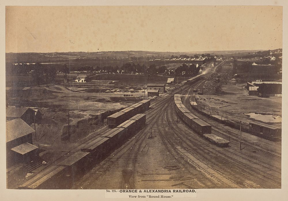 No. 125. Orange & Alexandria Railroad, View from the Round House [April 1863]. by A J Russell