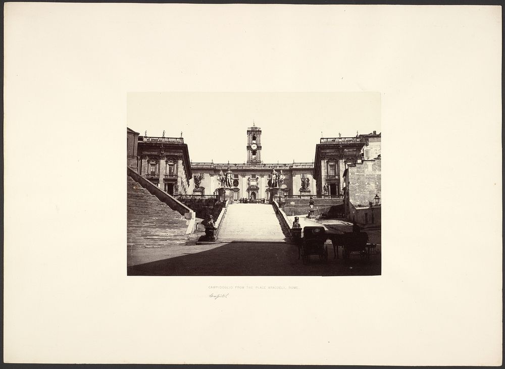 Campidoglio from the Place Aracoeli, Rome by Giorgio Sommer