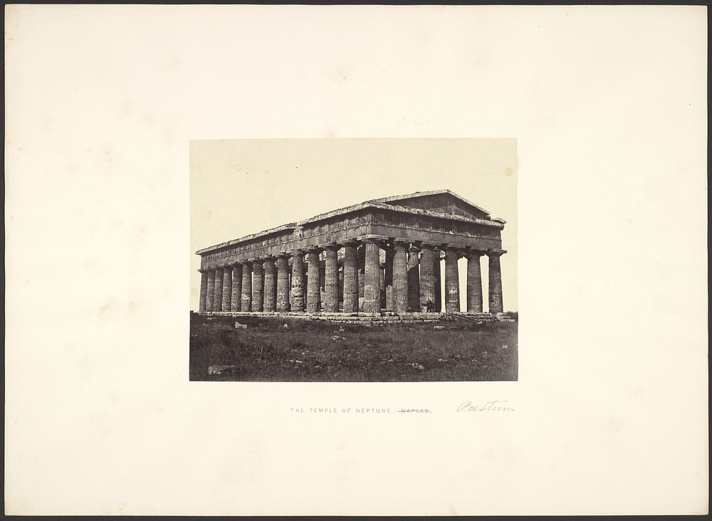 The Temple of Neptune, Paestum by Giorgio Sommer
