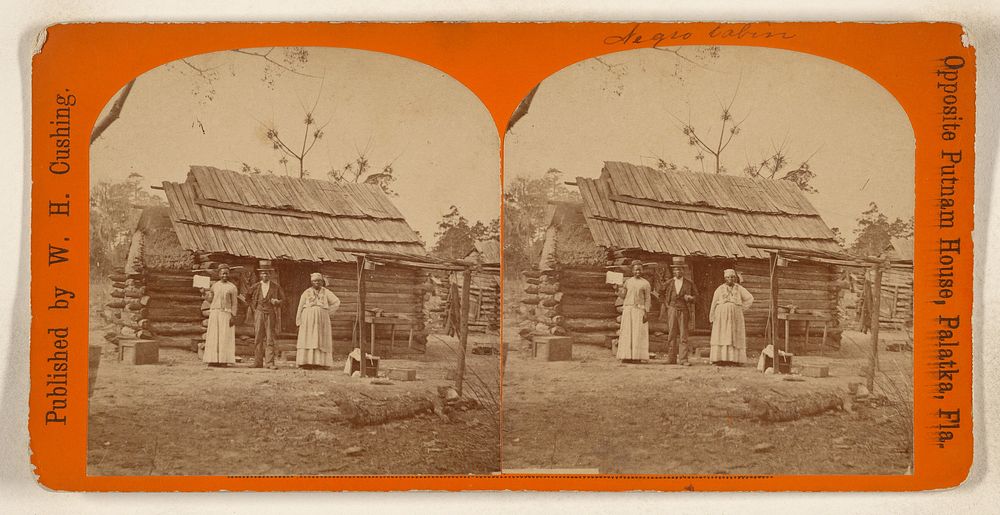 Black Family and Their Cabin, Florida by W H Cushing