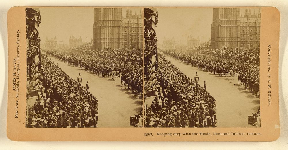 Keeping step with the Music, Diamond Jubilee, London. by Benjamin West Kilburn