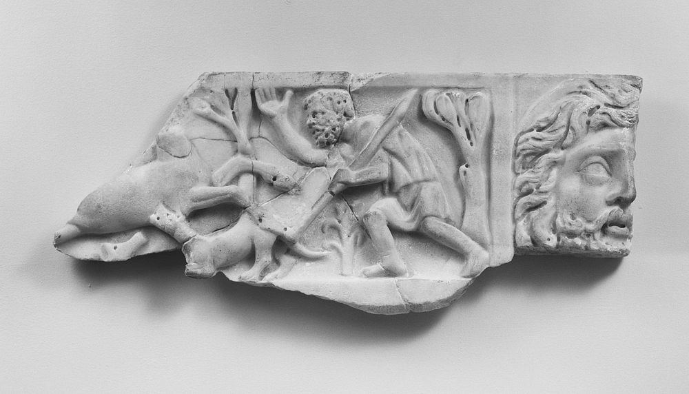 Fragment from the Lid of a Sarcophagus