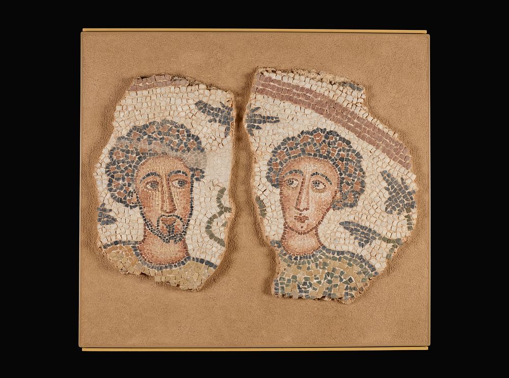 Mosaic Panel with Two Male Busts