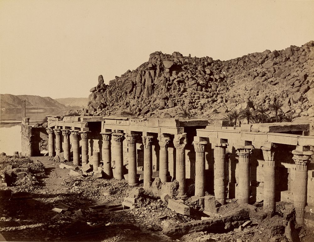 View of Egyptian Temple by Antonio Beato