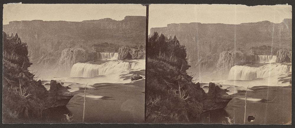 Shosone Falls, Snake River, Idaho, Midday View, Adjacent Walls about 1,000 Feet in Height by Timothy H O Sullivan