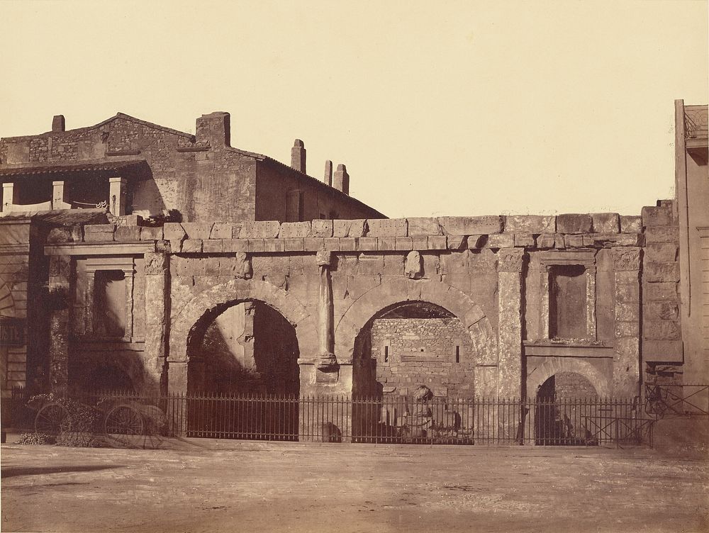Porte d'Auguste, Nîmes by Édouard Baldus
