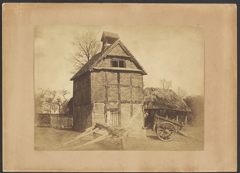 Hay Wain & Roller in front of Barn by B B Turner