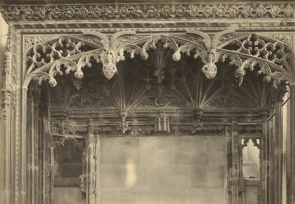 Wells Cathedral: Canopy of Altar in Bishop Sugar's Chantry by Frederick H Evans