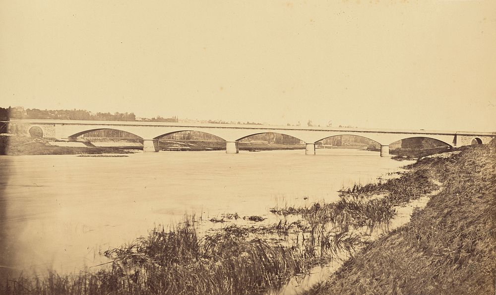 Viaduc Sur La Seine, a Athis (Vue d'ensemble) by Auguste Hippolyte Collard