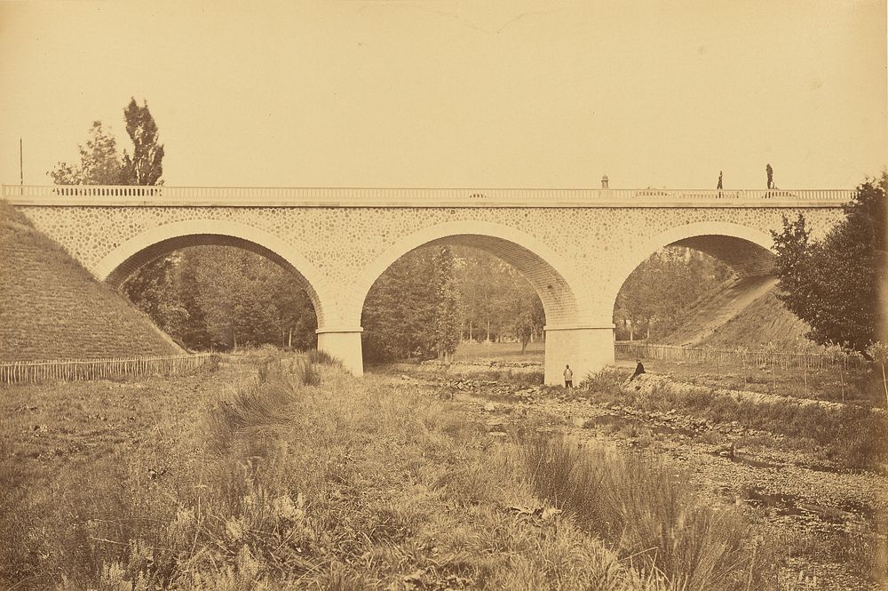 Viaduc sur Le Rhins, Près de Pradines by Auguste Hippolyte Collard